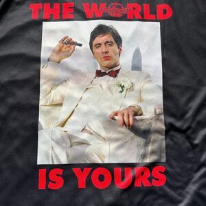 Scarface Tony Montana The World is Yours Black Baseball Jersey Men Size 5X NEW